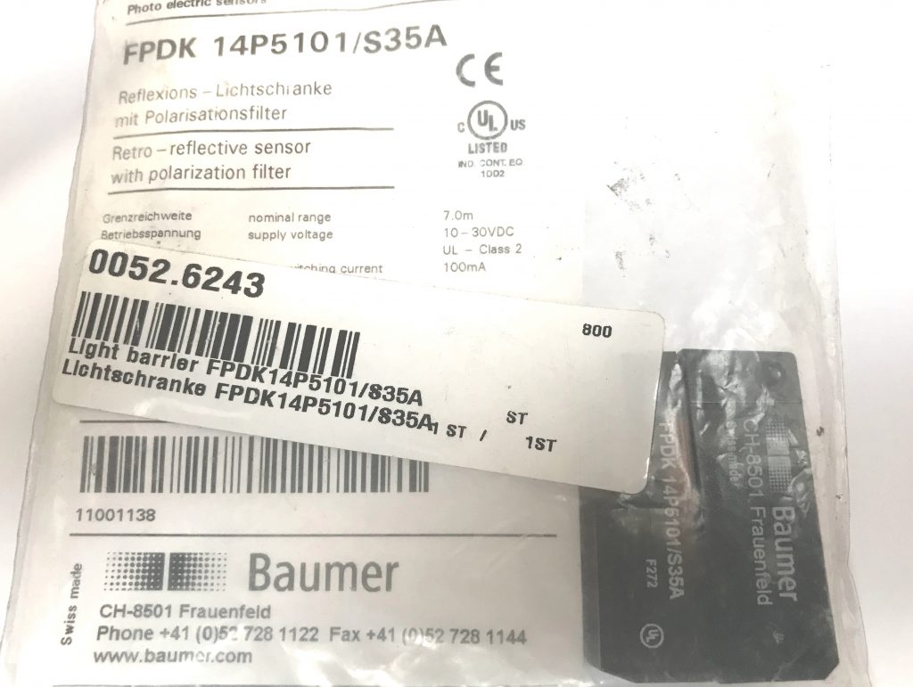 Muller Martini 0052.6243 Baumer FPDK 14P510/S35A SENSOR IManSolutions